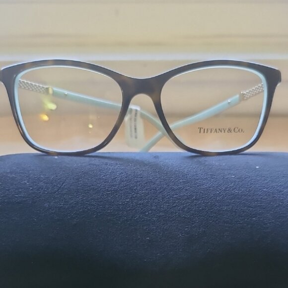 NEW & AUTHENTIC TIFFANY EYEGLASSES MODEL TF2116B, 53-16-140, TORTOISE-OCEAN - Picture 1 of 3
